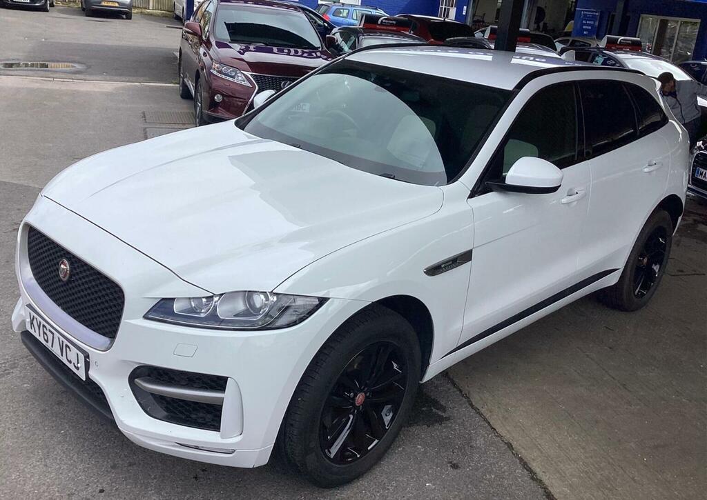 Jaguar F-Pace Suv 2.0 D180 R-sport Awd Euro 6 Ss 20 KY67VCJ White #6