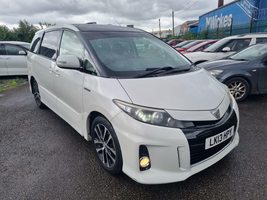 Toyota Estima Sat Nav Leather 7 Seats Hybrid Ulez Nice 2.4 White #2