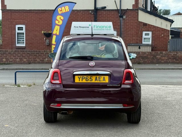 Fiat 500 1.2 Lounge Hatchback Euro 6 Ss YP65AEA Red #3