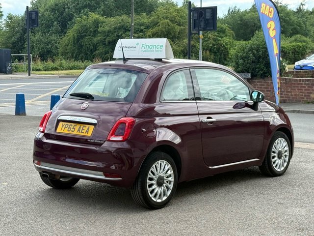 Fiat 500 1.2 Lounge Hatchback Euro 6 Ss YP65AEA Red #4
