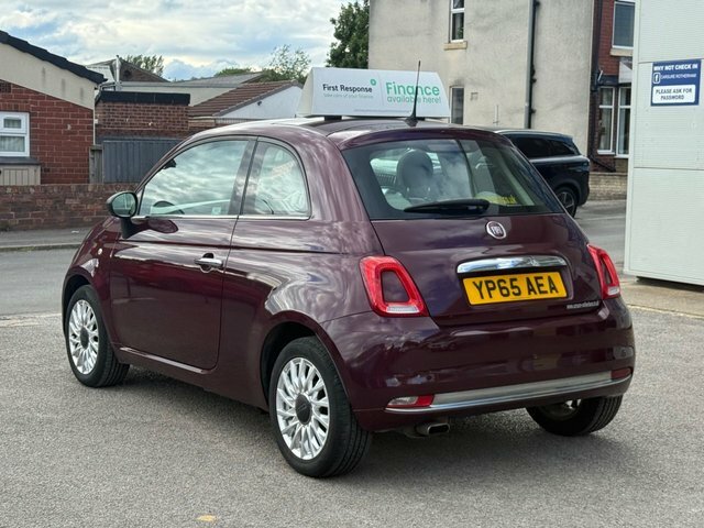 Fiat 500 1.2 Lounge Hatchback Euro 6 Ss YP65AEA Red #2