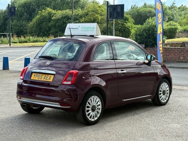 Fiat 500 1.2 Lounge Hatchback Euro 6 Ss YP65AEA Red #5