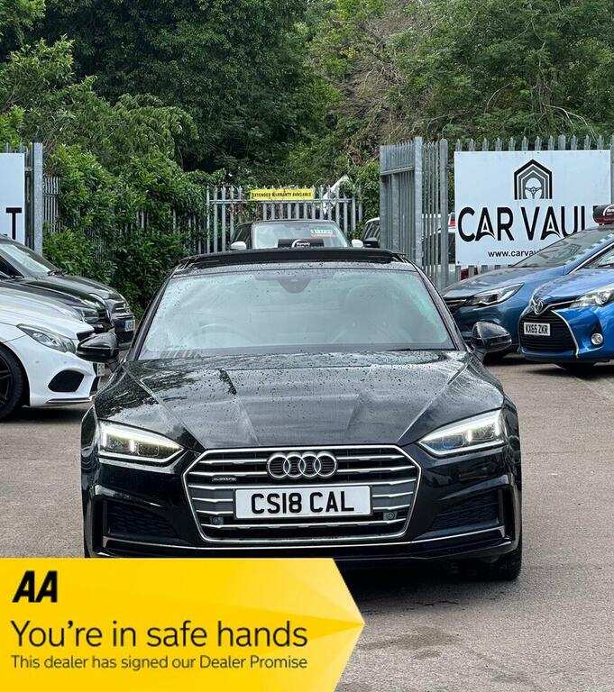 Audi A5 Coupe 2.0 Tdi S Line S Tronic Quattro Euro 6 Ss CS18CAL Black #2