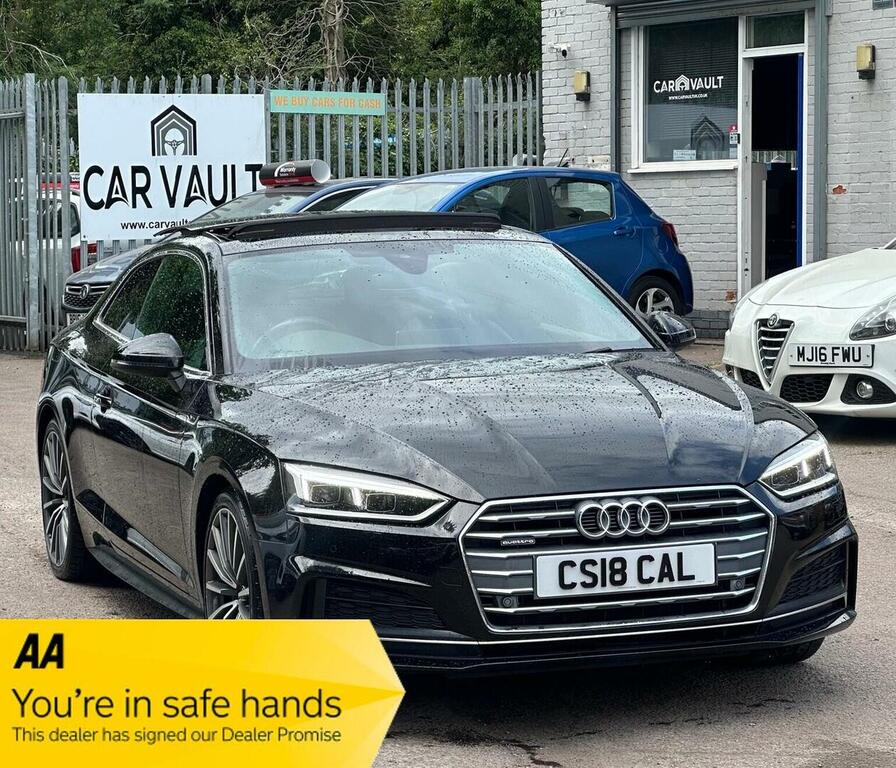Audi A5 Coupe 2.0 Tdi S Line S Tronic Quattro Euro 6 Ss CS18CAL Black #3
