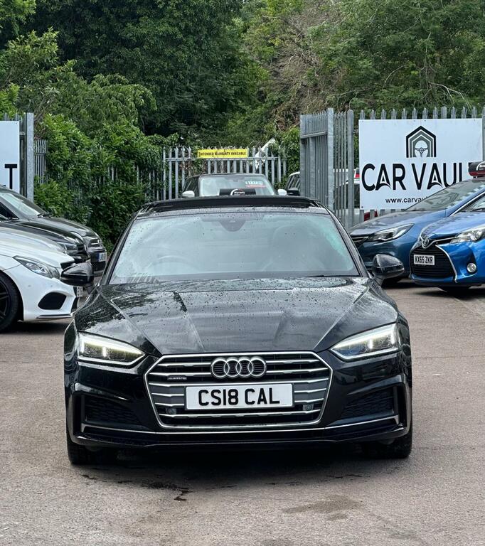 Audi A5 Coupe 2.0 Tdi S Line S Tronic Quattro Euro 6 Ss CS18CAL Black #4