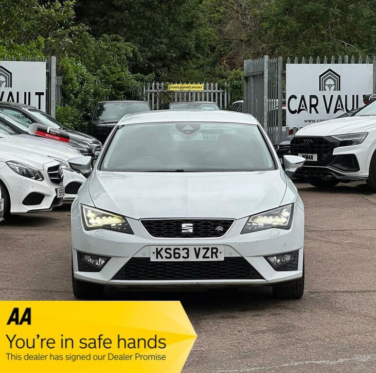Seat Leon Hatchback 2.0 Tdi Cr Fr Euro 5 Ss 201363 KS63VZR White #3