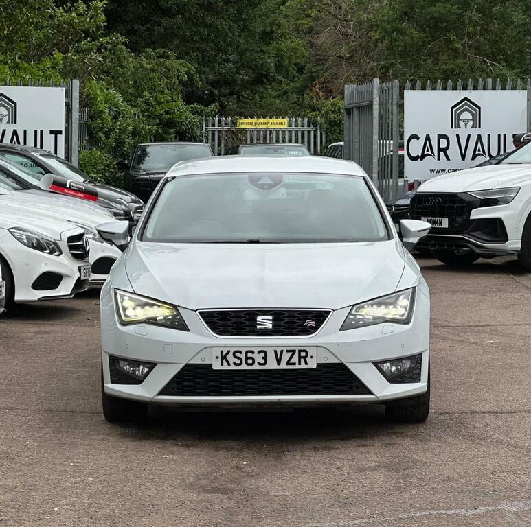 Seat Leon Hatchback 2.0 Tdi Cr Fr Euro 5 Ss 201363 KS63VZR White #2