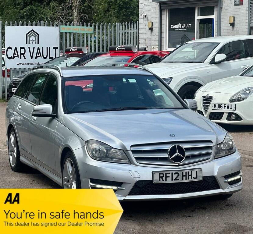 Mercedes-Benz C Class Estate 2.1 C220 Cdi Blueefficiency Amg Sport G-tro RF12HHJ Silver #3