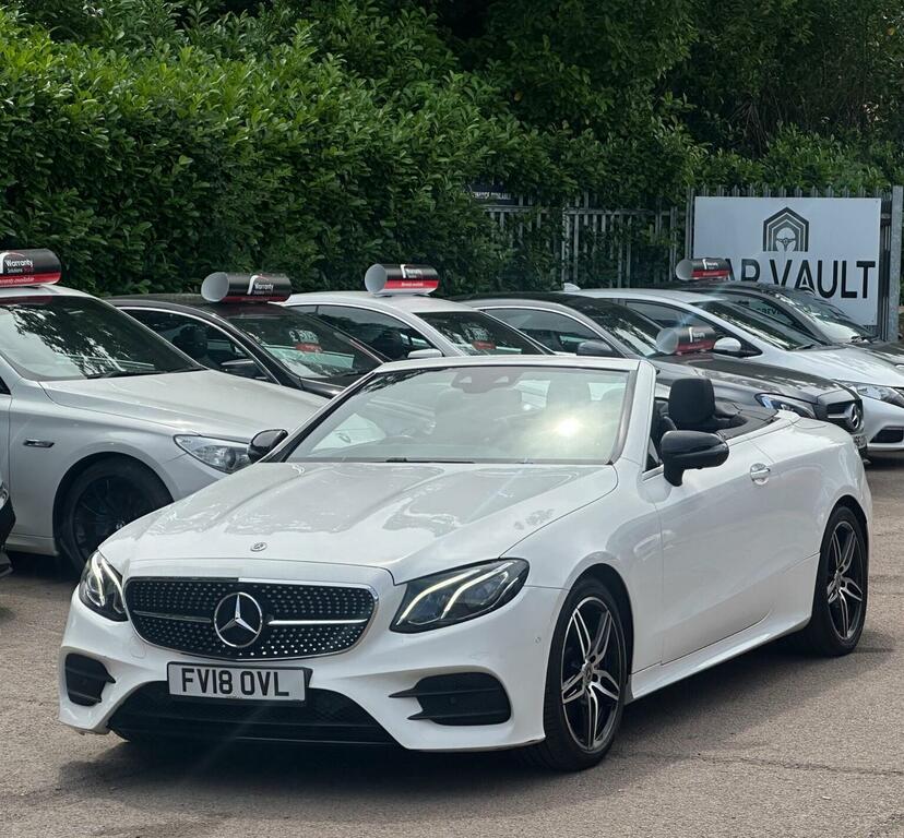 Mercedes-Benz E Class 2.0 E220d Amg Line Premium Cabriolet G-tronic E White #4
