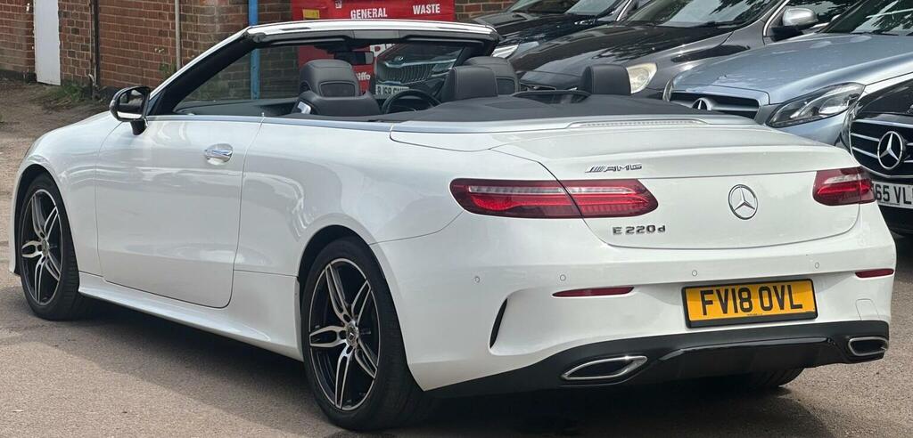Mercedes-Benz E Class 2.0 E220d Amg Line Premium Cabriolet G-tronic E White #6