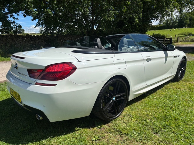BMW 6 Series 640D M Sport Convertible White #6