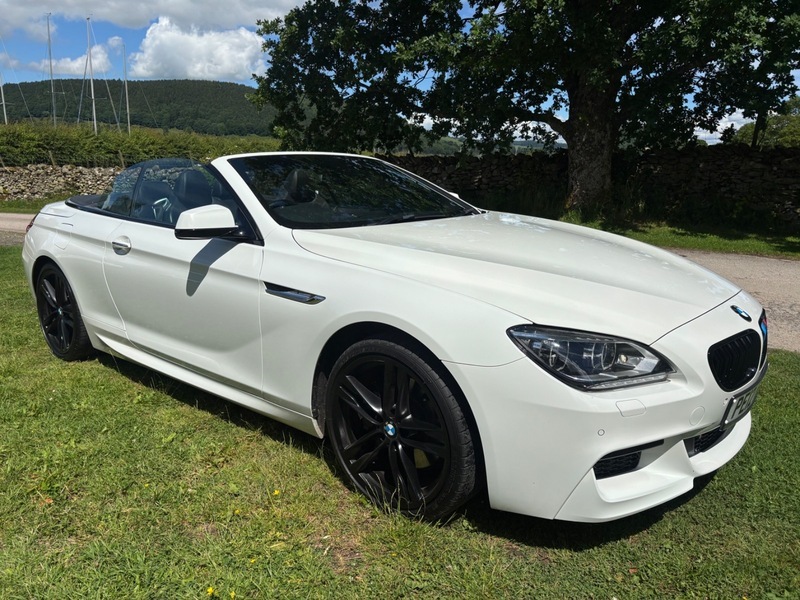 BMW 6 Series 640D M Sport Convertible White #4