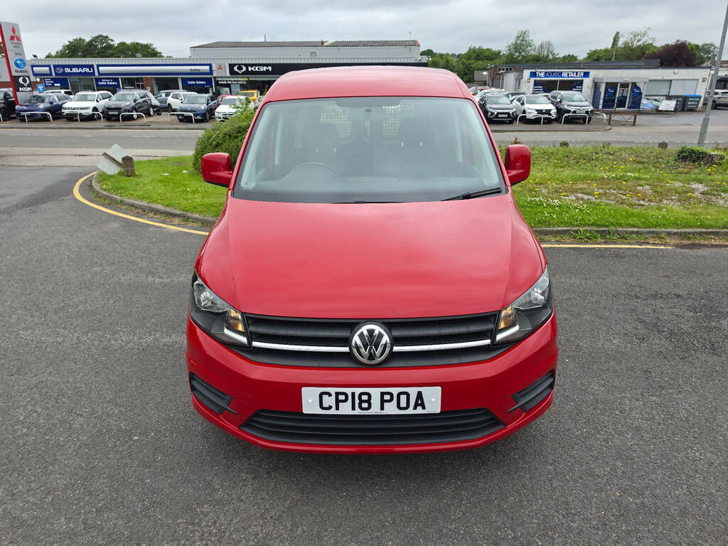 Volkswagen Caddy 2.0 Tdi C20 Bluemotion Tech Trendline Swb Euro 6 CP18POA Red #2