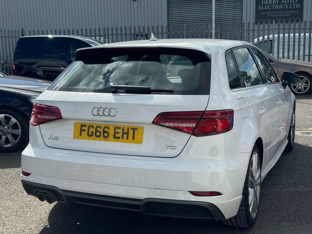 Audi A3 2.0 Tdi S Line Sportback Euro 6 S S FG66EHT White #3