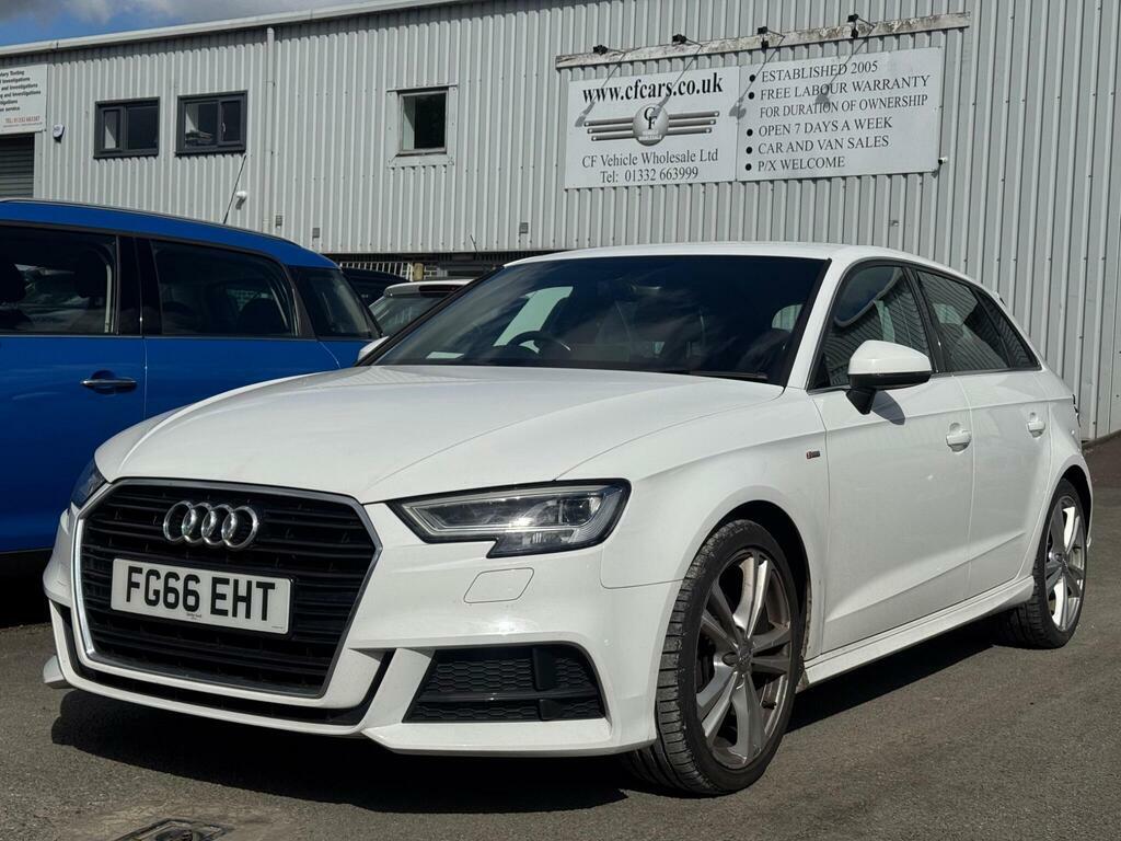 Audi A3 2.0 Tdi S Line Sportback Euro 6 S S FG66EHT White #2