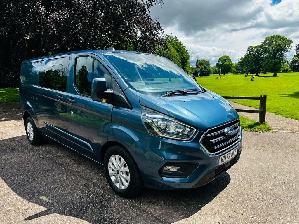 Ford Transit Custom 2.0 320 Ecoblue Limited Crew Van L2 H1 Euro 6 HN72MKF Blue #5