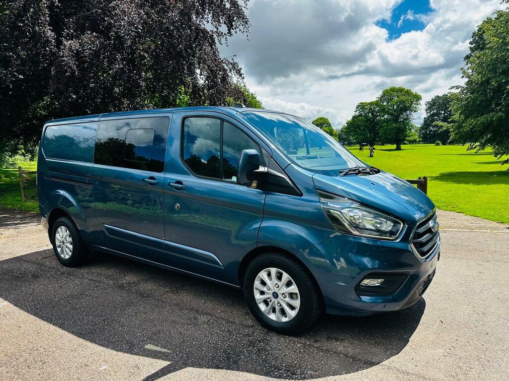 Ford Transit Custom 2.0 320 Ecoblue Limited Crew Van L2 H1 Euro 6 HN72MKF Blue #2