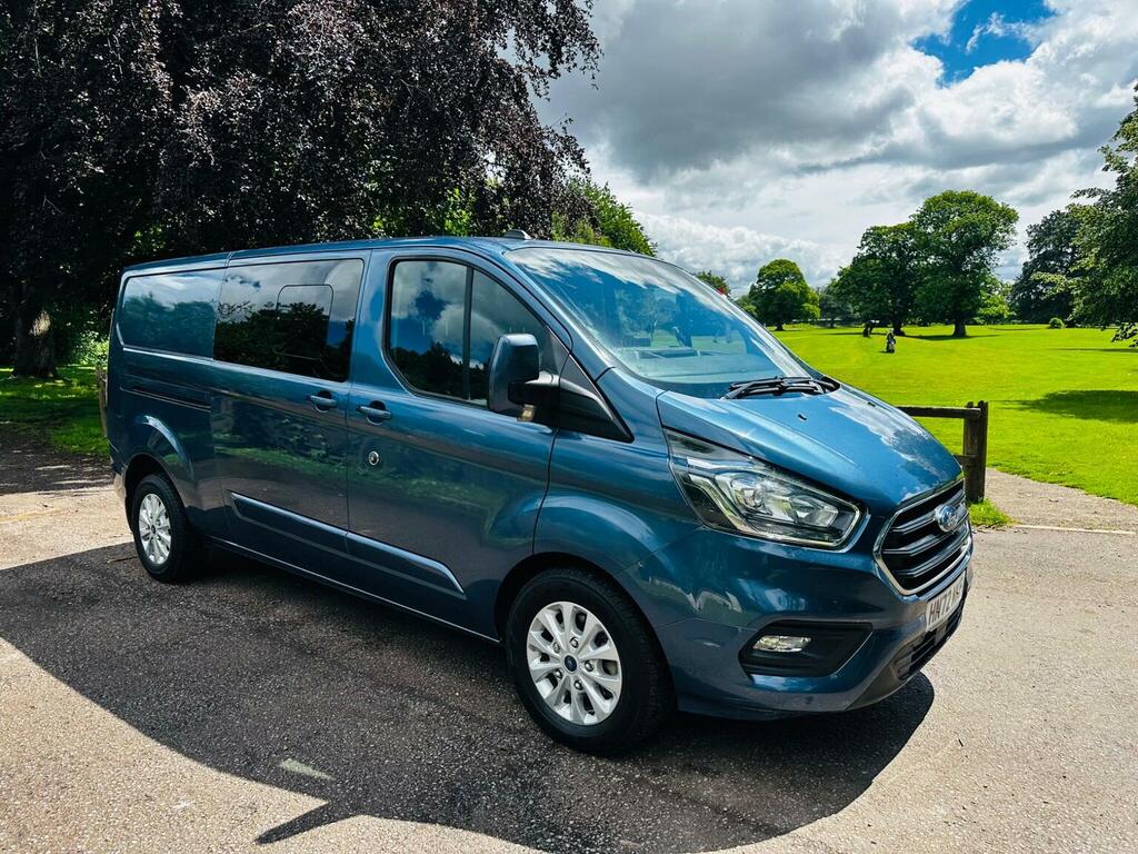 Ford Transit Custom 2.0 320 Ecoblue Limited Crew Van L2 H1 Euro 6 HN72MKF Blue