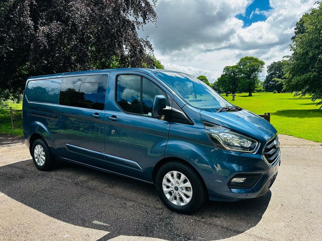 Ford Transit Custom 2.0 320 Ecoblue Limited Crew Van L2 H1 Euro 6 HN72MKF Blue #3