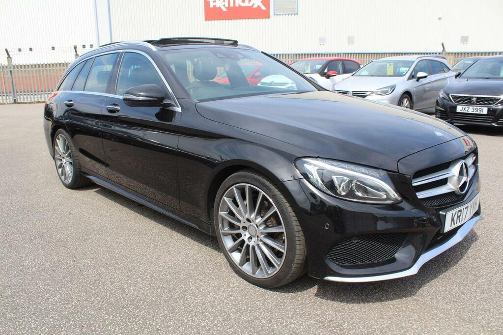Mercedes-Benz C Class Estate 2.1 C220d Amg Line Premium G-tronic Euro KR17YVH Black #2