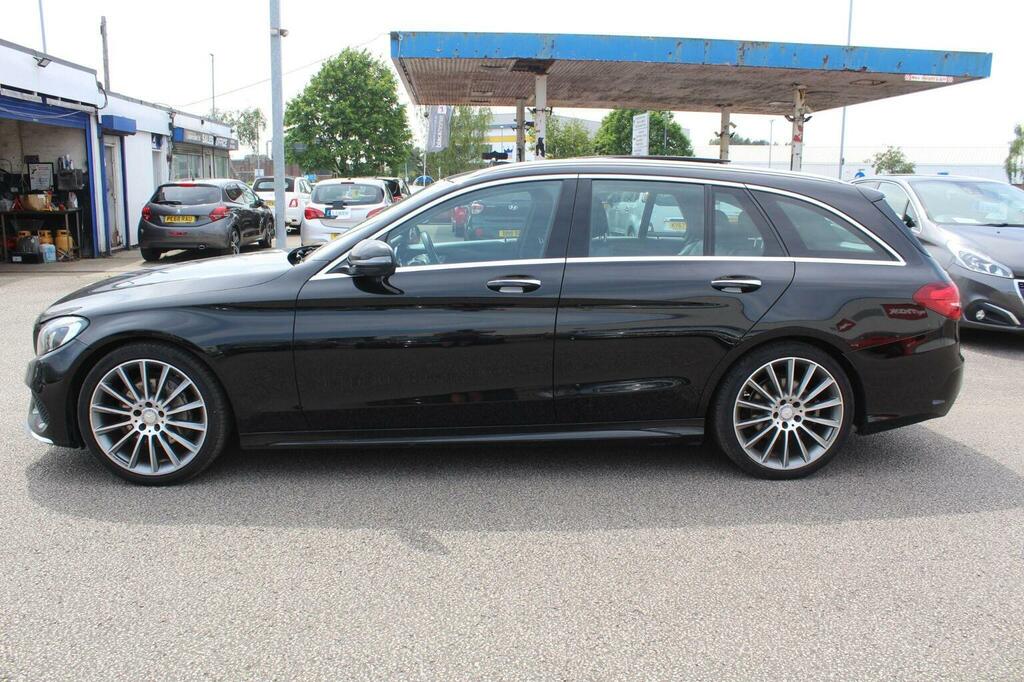 Mercedes-Benz C Class Estate 2.1 C220d Amg Line Premium G-tronic Euro KR17YVH Black #6