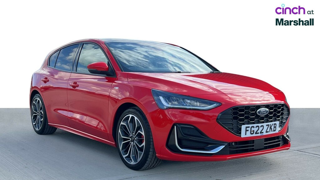 Ford Focus 1.0 Ecoboost St-line 5Dr- Red Stitching, Front R Black #1