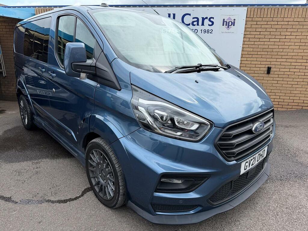Ford Transit Custom 2.0 320 Ecoblue Ms-rt Crew Van Double Cab Dies GV21OHO Blue #2