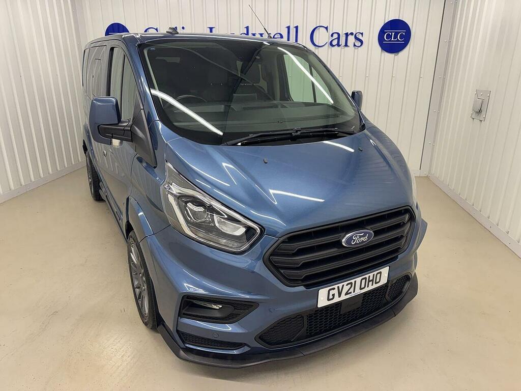 Ford Transit Custom 2.0 320 Ecoblue Ms-rt Crew Van Double Cab Dies GV21OHO Blue #2