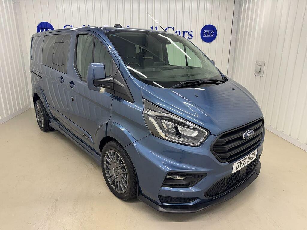 Ford Transit Custom 2.0 320 Ecoblue Ms-rt Crew Van Double Cab Dies GV21OHO Blue