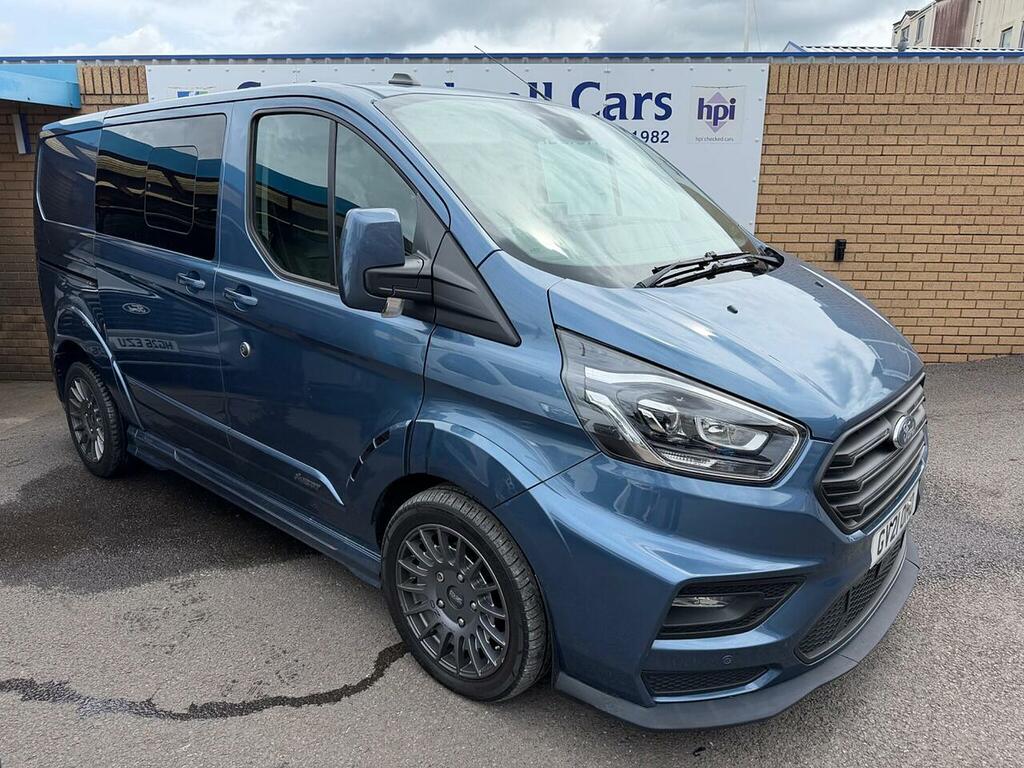 Ford Transit Custom 2.0 320 Ecoblue Ms-rt Crew Van Double Cab Dies GV21OHO Blue
