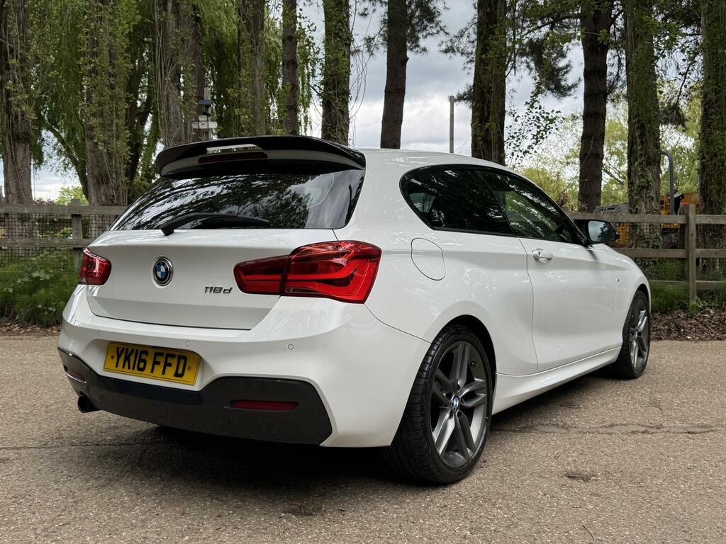 BMW 1 Series 2.0 118D M Sport Hatchback Euro 6 YK16FFD White #3