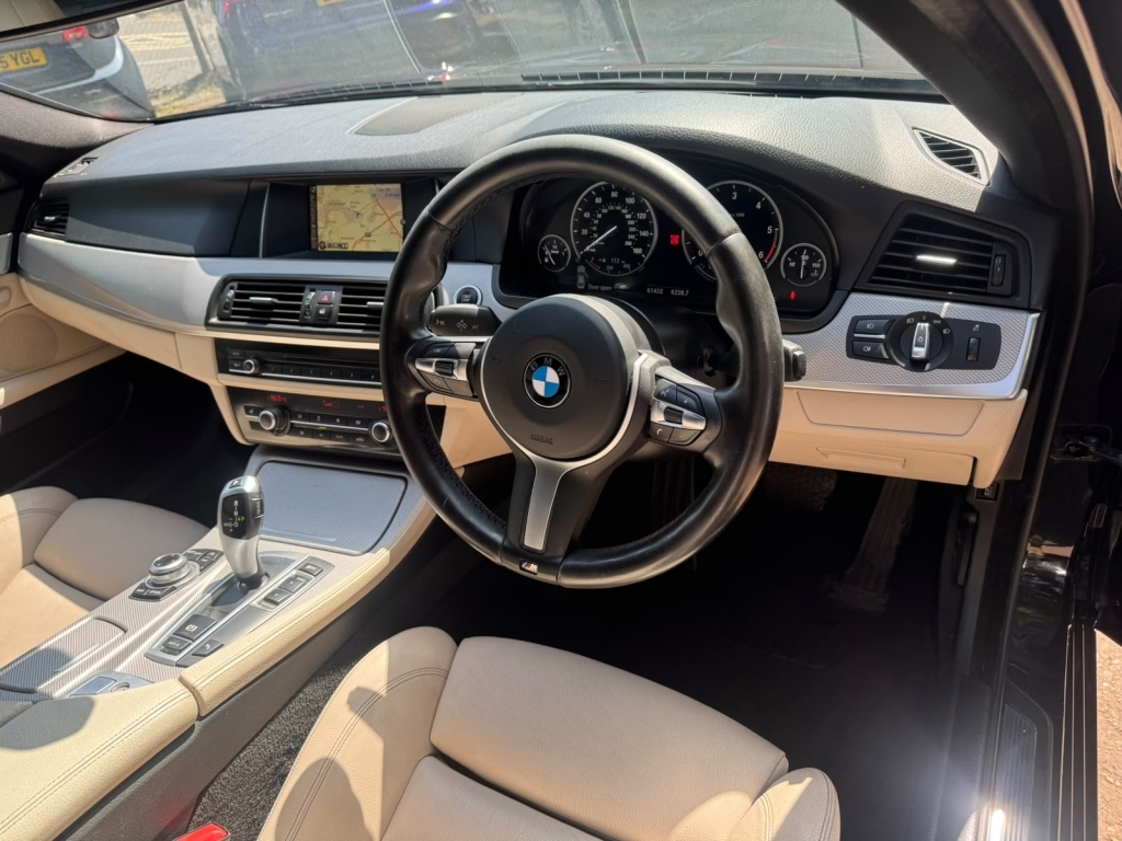BMW 5 Series Saloon 2.0 520D M Sport YE65YVH Black #6