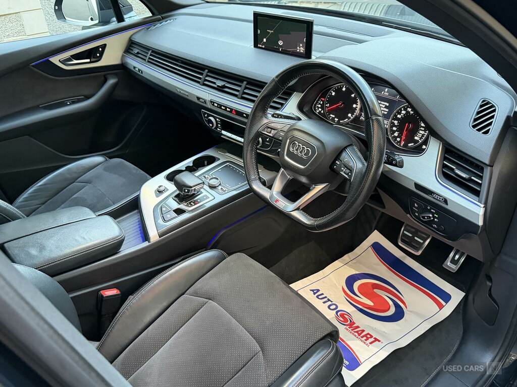 Audi Q7 3.0 Tdi 218 Quattro S Line Tip GJ66ZPO Blue #3