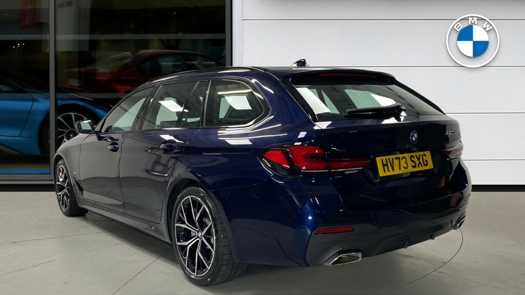 BMW 5 Series 520D M Sport Touring Blue #2