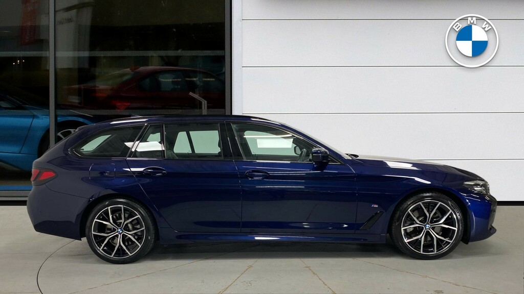 BMW 5 Series 520D M Sport Touring Blue #3