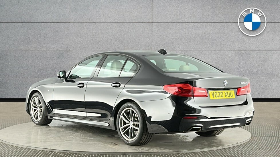 BMW 5 Series 520D M Sport Saloon Black #2