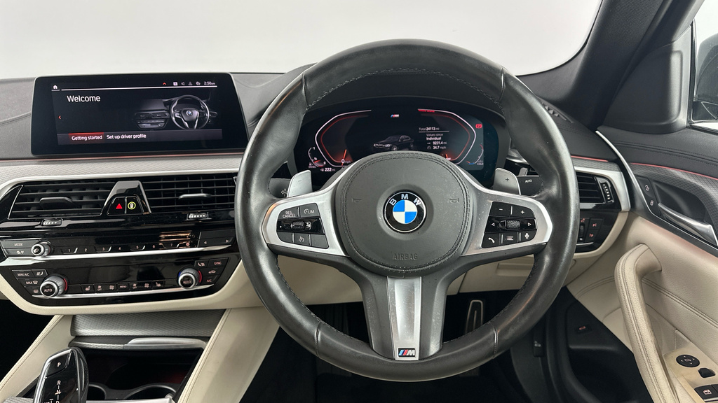 BMW 5 Series 520D M Sport Saloon Black #5