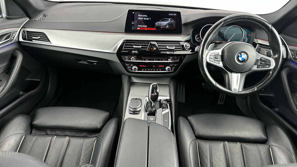 BMW 5 Series 520D M Sport Saloon YM67WPA Blue #4