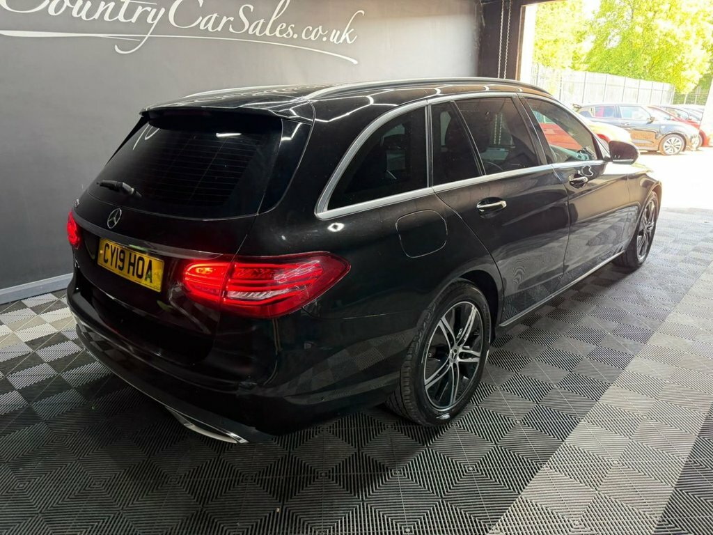 Mercedes-Benz C Class 1.5 C200 Mhev Eq Boost Sport Estate G-t CY19HOA Black #4