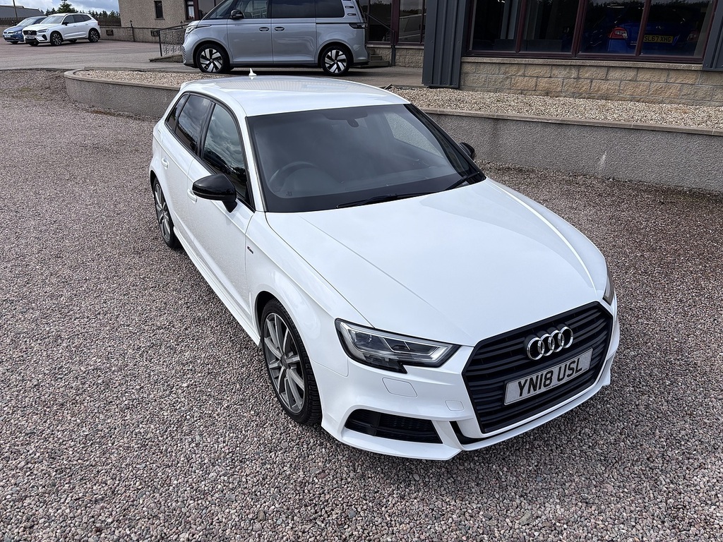 Audi A3 Sportback Tfsi S Line Black Edition YN18USL White