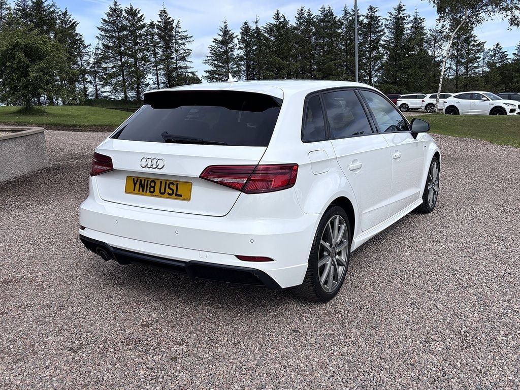 Audi A3 Sportback Tfsi S Line Black Edition YN18USL White #3
