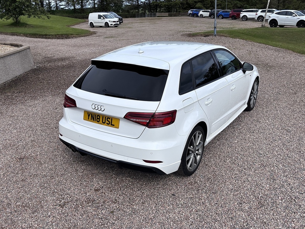Audi A3 Sportback Tfsi S Line Black Edition YN18USL White #4