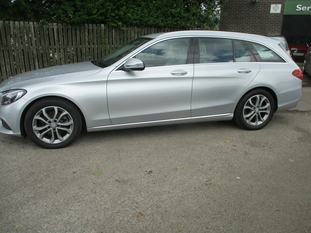 Mercedes-Benz C Class 2.1 C220d Sport Estate 7G-tronic Euro YR65RVT Silver #2