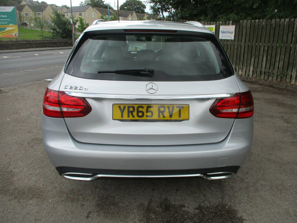 Mercedes-Benz C Class 2.1 C220d Sport Estate 7G-tronic Euro YR65RVT Silver #4