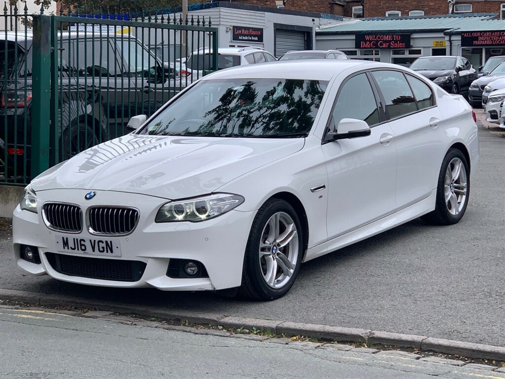 BMW 5 Series Saloon White #5