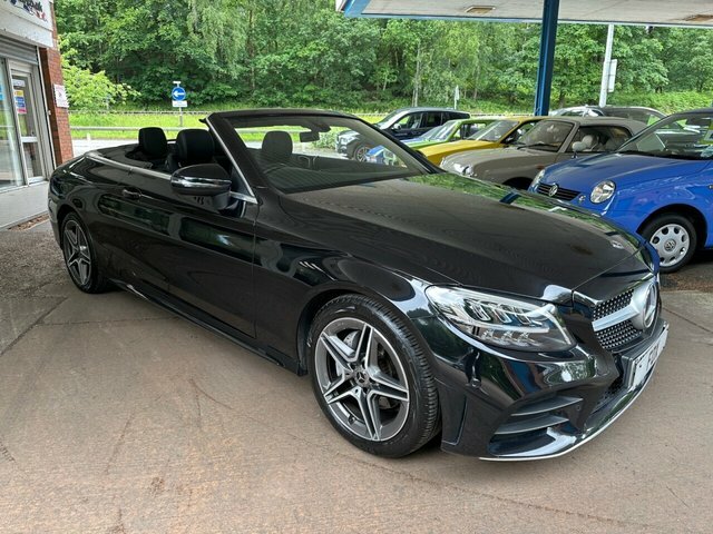 Mercedes-Benz C Class 2019 1.5 C200 Mhev Amg Line Cabriolet G Black #2