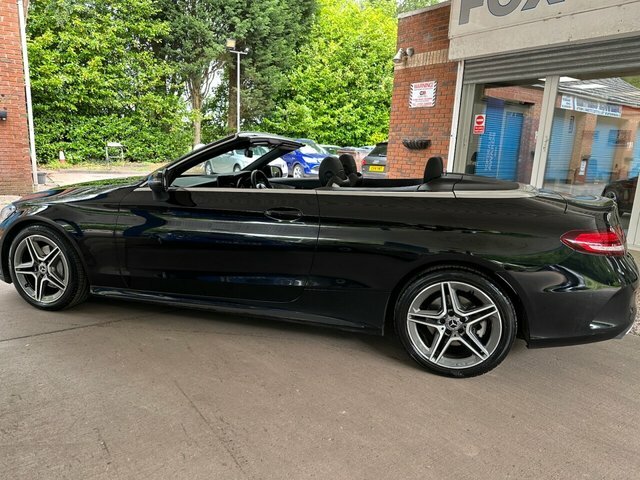 Mercedes-Benz C Class 2019 1.5 C200 Mhev Amg Line Cabriolet G Black #3