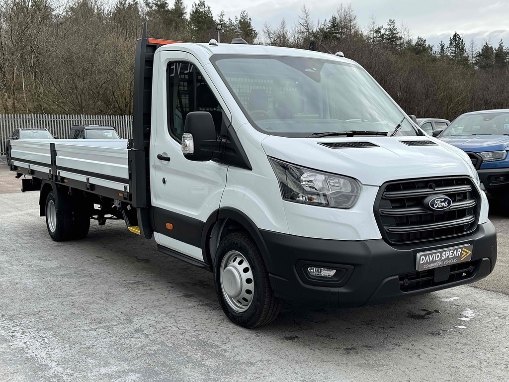 Ford Transit Custom Tdci 130Ps 350Drw L5 Xlwb 17Ft Dropside With Upgr White #3