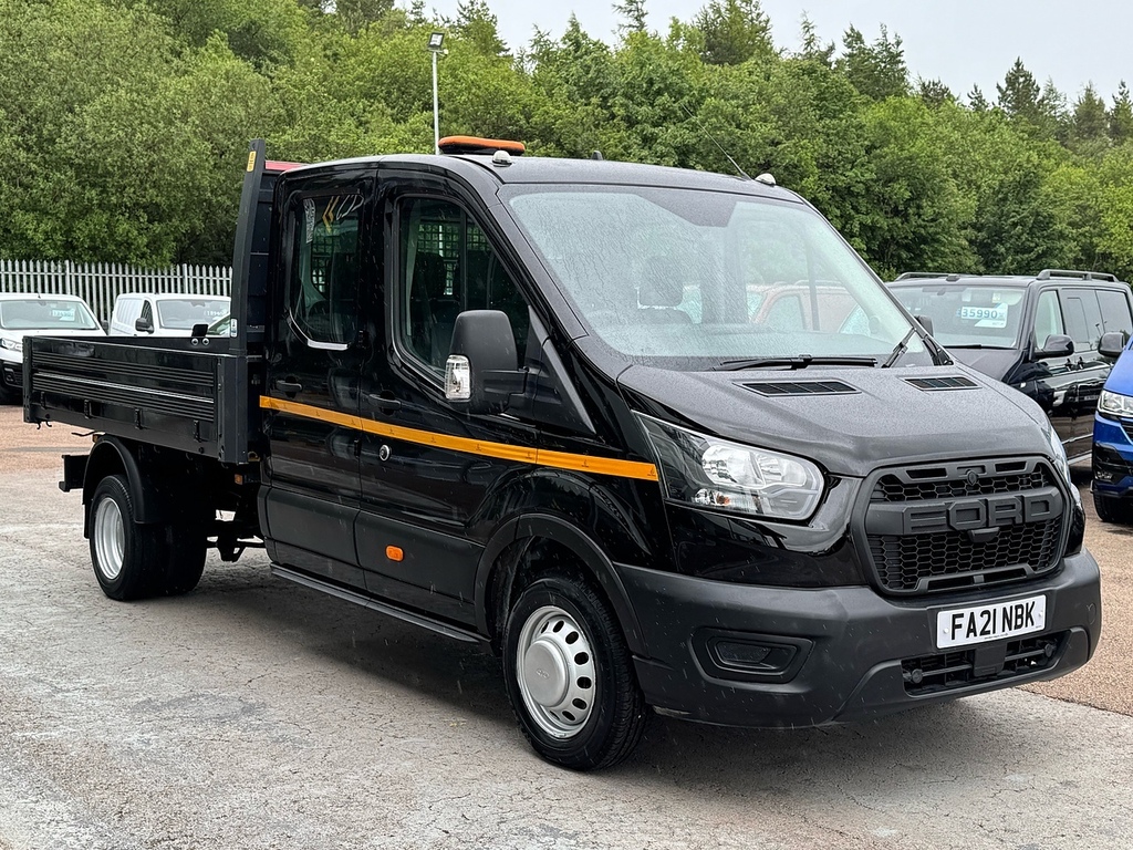 Ford Transit Custom Tdci 130Ps 350 L3drw 7 Seat Double Cab Tipper Wit Black #3
