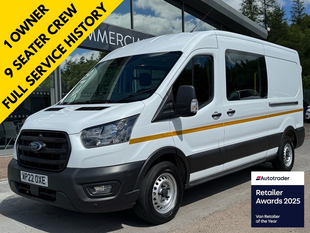 Ford Transit Custom Tdci 130Ps 350 9 Seat Kombi Crew Van With Tow Pack White